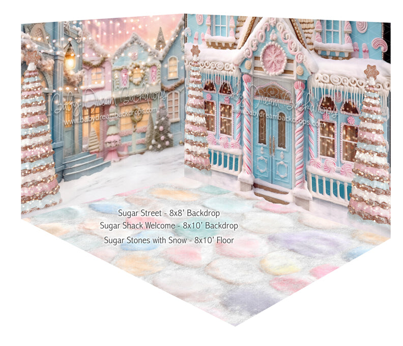 Room Sugar Street and Sugar Shack Welcome and Sugar Stones with Snow (JA)