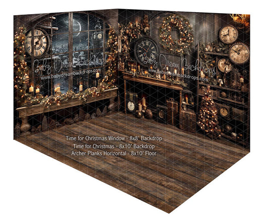 Room Time for Christmas Window + Time for Christmas + Archer Planks Horizontal (JA)