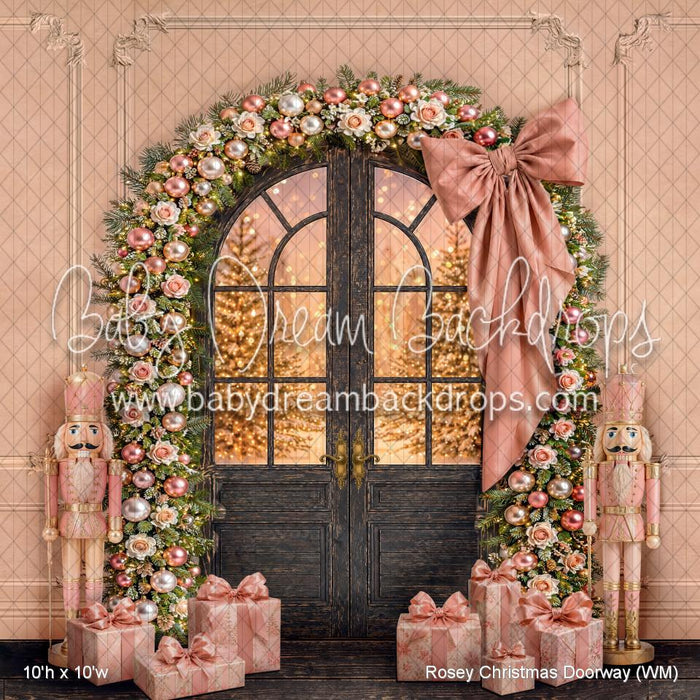 Rosey Christmas Doorway (WM)