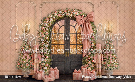 Rosey Christmas Doorway (WM)
