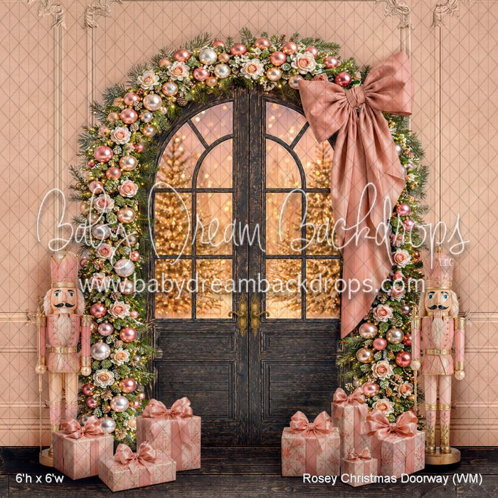 Rosey Christmas Doorway (WM)