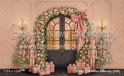 Rosey Christmas Doorway (WM)