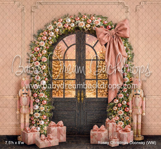 Rosey Christmas Doorway (WM)