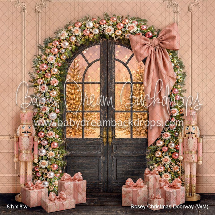 Rosey Christmas Doorway (WM)