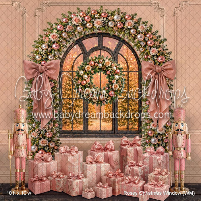 Rosey Christmas Window (WM)