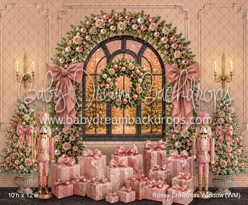 Rosey Christmas Window (WM)