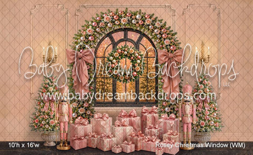 Rosey Christmas Window (WM)