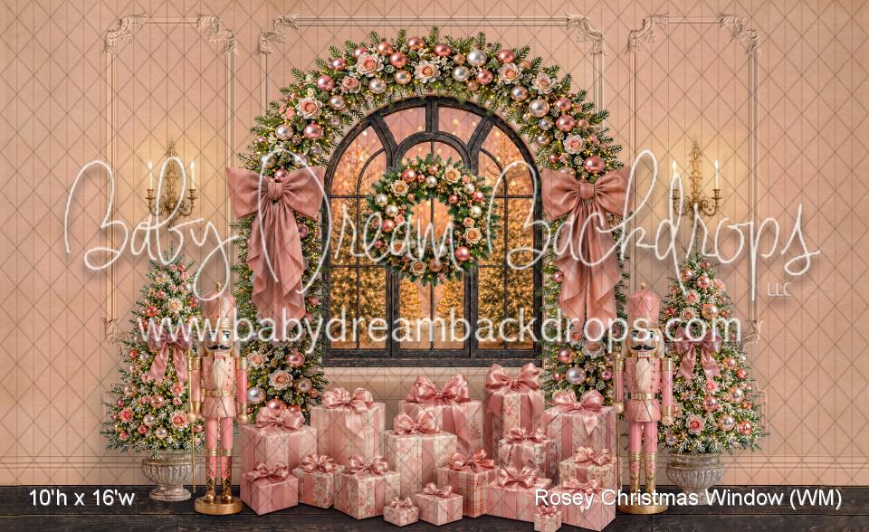 Rosey Christmas Window (WM)