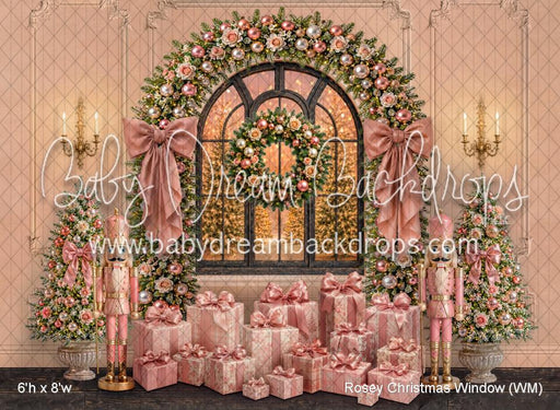 Rosey Christmas Window (WM)