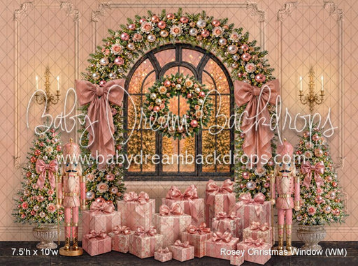 Rosey Christmas Window (WM)