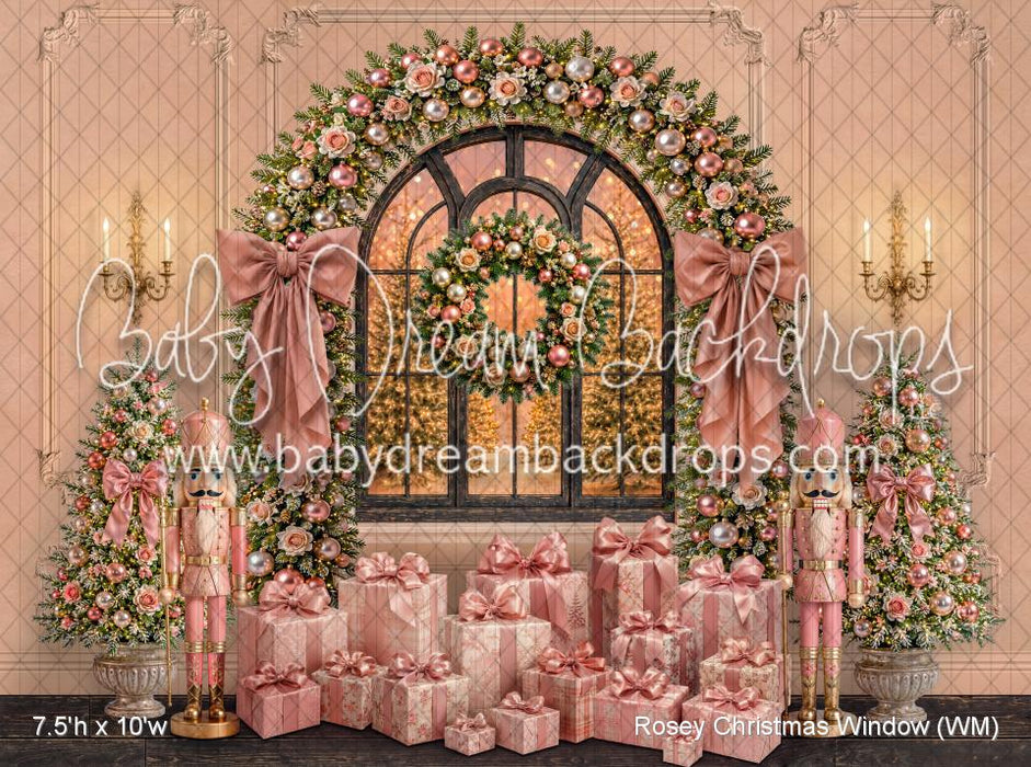 Rosey Christmas Window (WM)