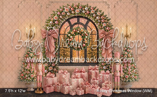 Rosey Christmas Window (WM)
