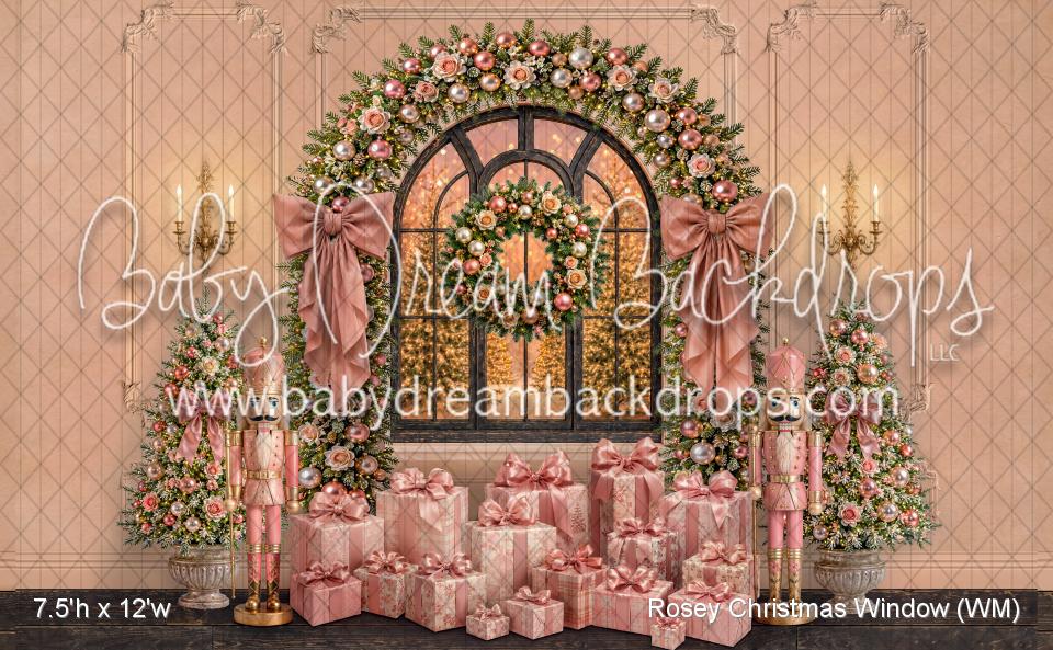 Rosey Christmas Window (WM)