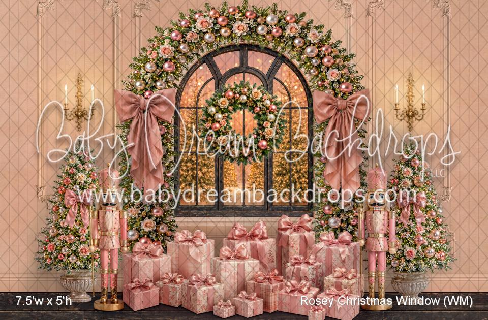 Rosey Christmas Window (WM)