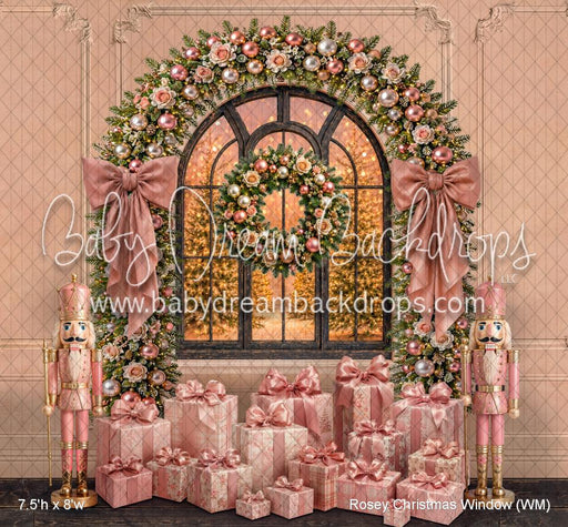 Rosey Christmas Window (WM)