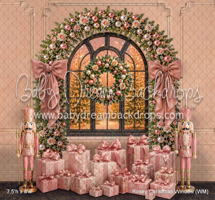 Rosey Christmas Window (WM)