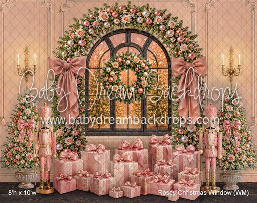 Rosey Christmas Window (WM)