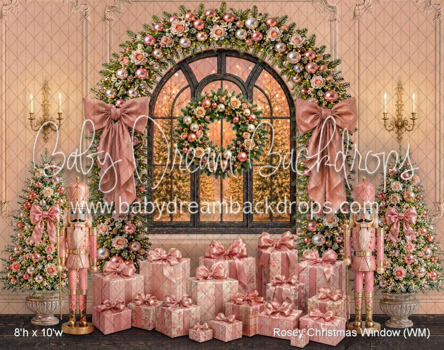 Rosey Christmas Window (WM)