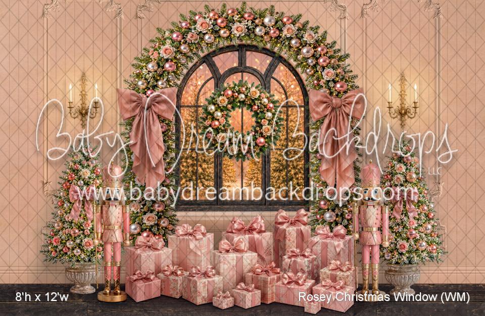 Rosey Christmas Window (WM)
