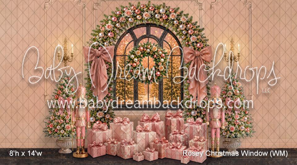 Rosey Christmas Window (WM)