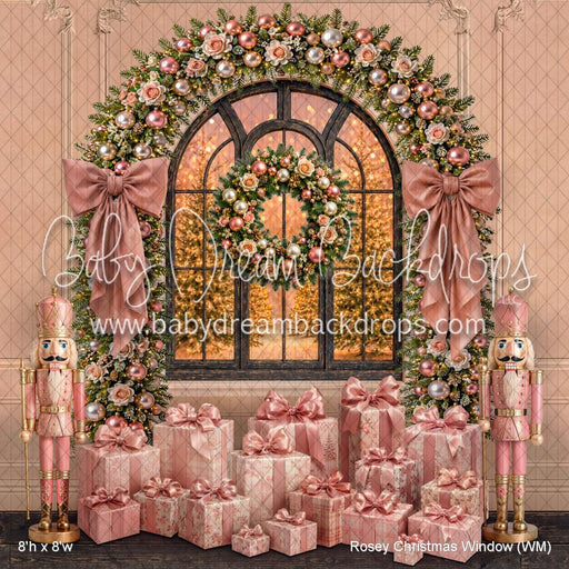Rosey Christmas Window (WM)