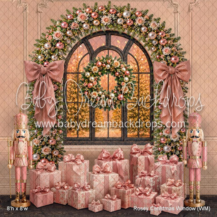 Rosey Christmas Window (WM)