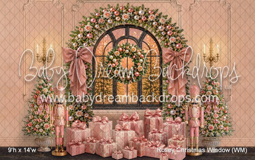 Rosey Christmas Window (WM)