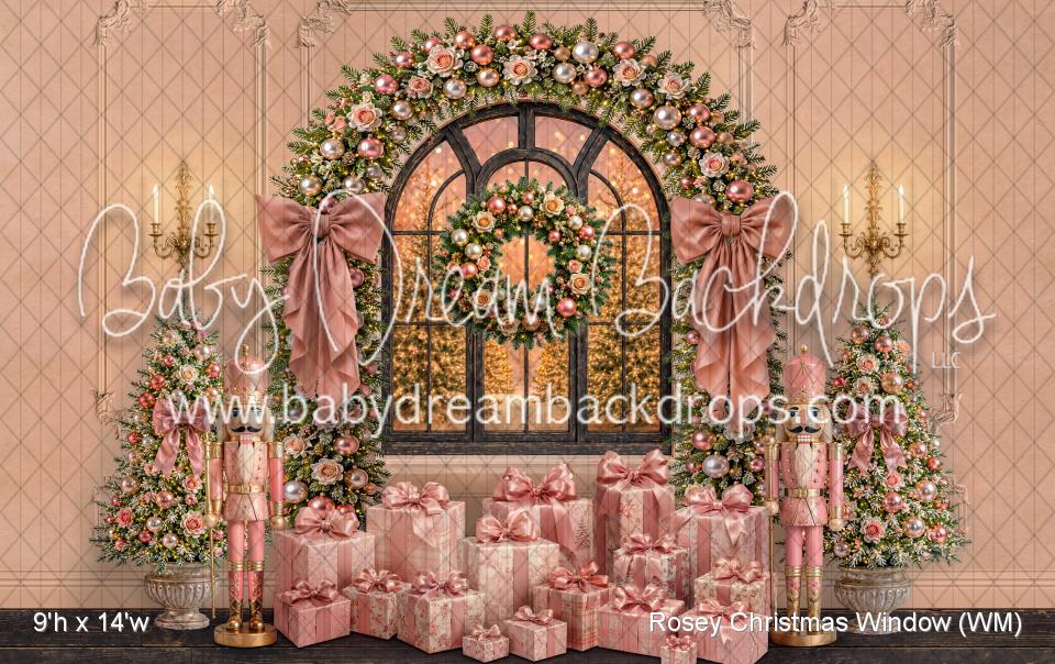Rosey Christmas Window (WM)