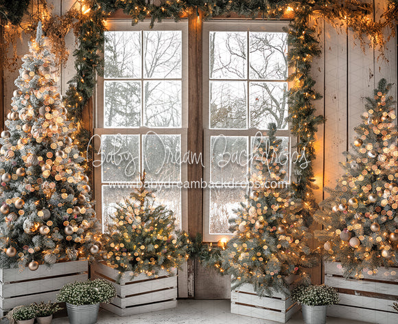 Rustic Charmer Christmas Window (White Bottom) (JA)