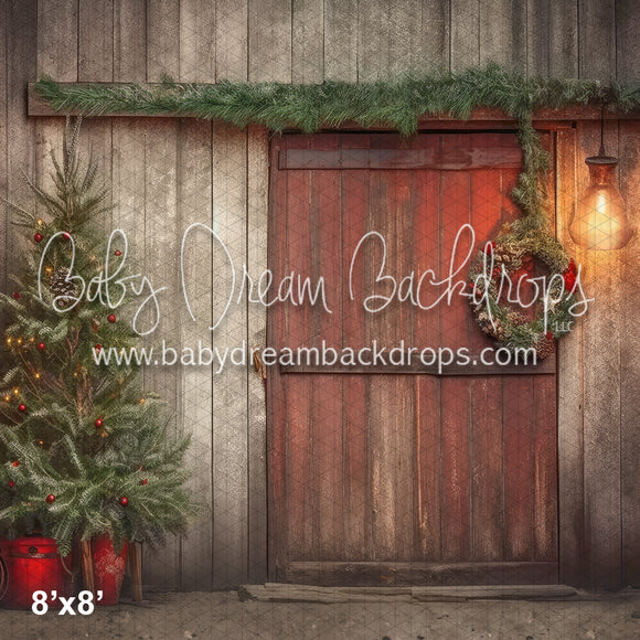 X Drop Rustic Christmas Barn (WM)