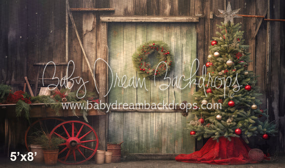 Rustic Christmas Barn II (WM)