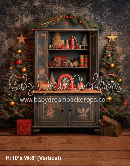 Rustic Christmas Cabinet (WM)