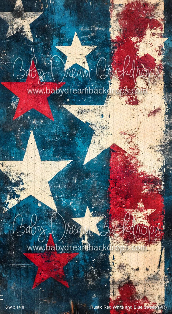 X Drop Rustic Red White and Blue Sweep (VR)