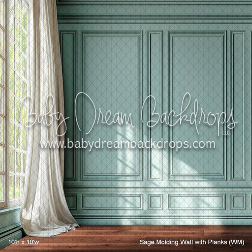 Sage Molding Wall with Planks (WM)