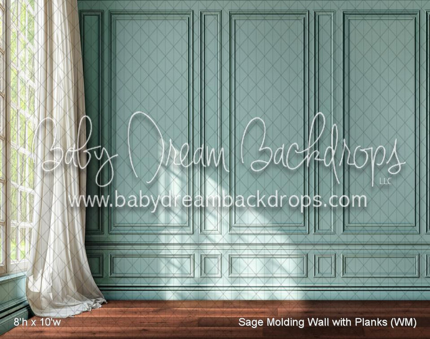 Sage Molding Wall with Planks (WM)