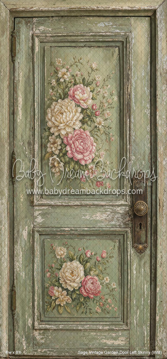 Sage Vintage Garden Door Left Skinny (WM)