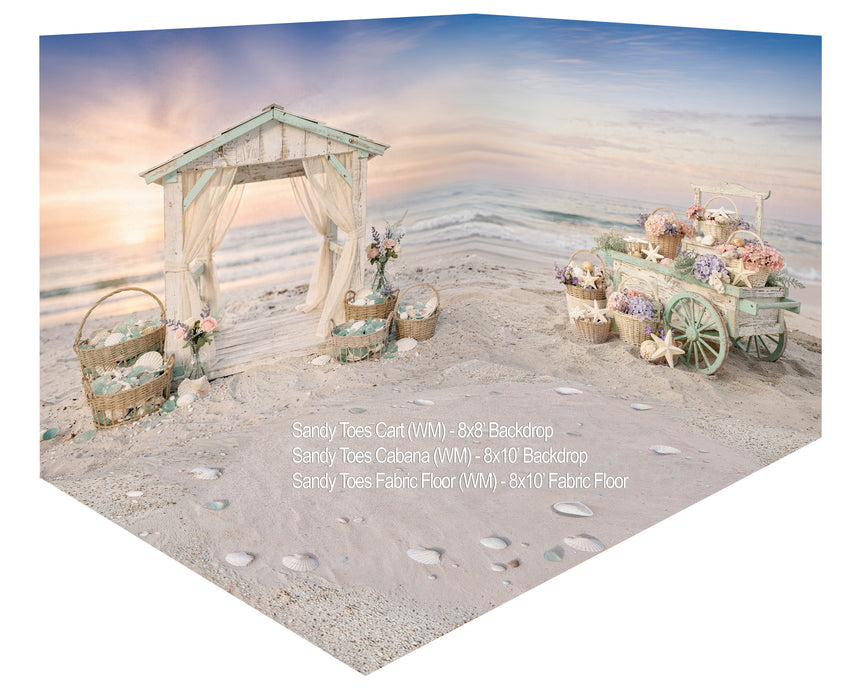 Fabric Room Sandy Toes Cabana + Sandy Toes Cart + Sandy Toes Fabric Floor