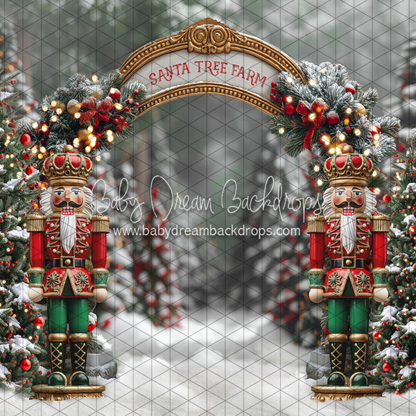 X Drop Santa Village Nutcracker Tree Farm (JA)