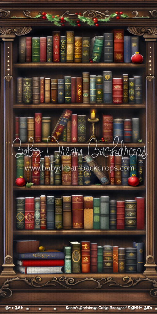 Santa's Christmas Cabin Bookshelf SKINNY (MD)