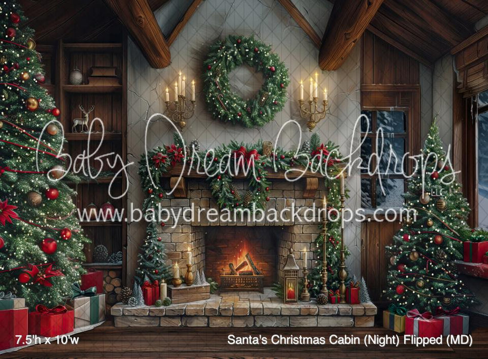 Santa's Christmas Cabin (Night) Flipped (MD)
