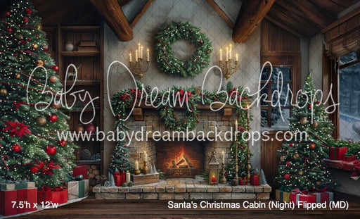 Santa's Christmas Cabin (Night) Flipped (MD)