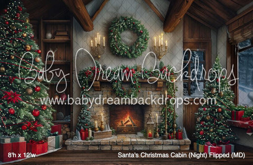 Santa's Christmas Cabin (Night) Flipped (MD)