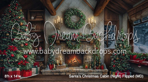 Santa's Christmas Cabin (Night) Flipped (MD)