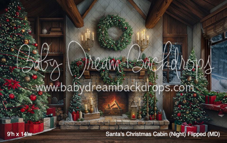 Santa's Christmas Cabin (Night) Flipped (MD)