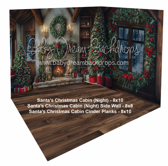 Room Santa’s Christmas Cabin (Night) + Santa’s Christmas Cabin (Night) Side Wall + Santa’s Christmas Cabin Cinder Planks 