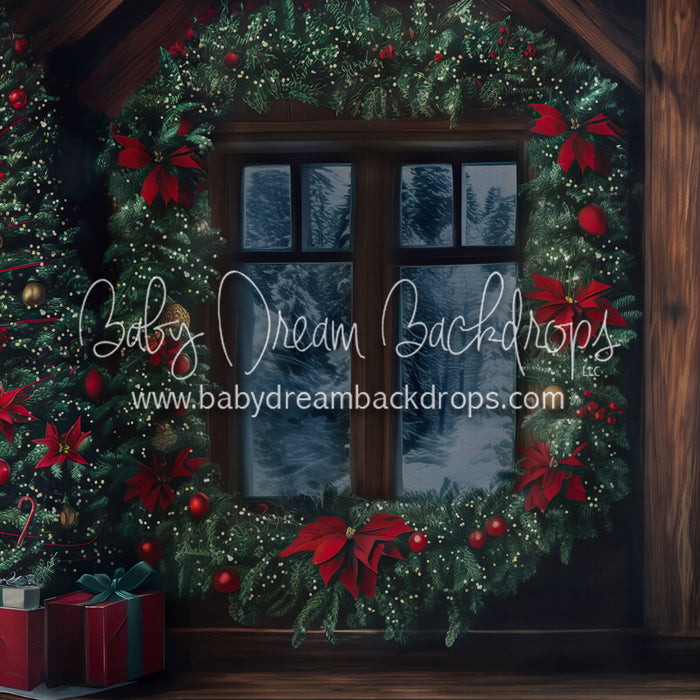 Santa's Christmas Cabin (Night) Side Wall (MD)