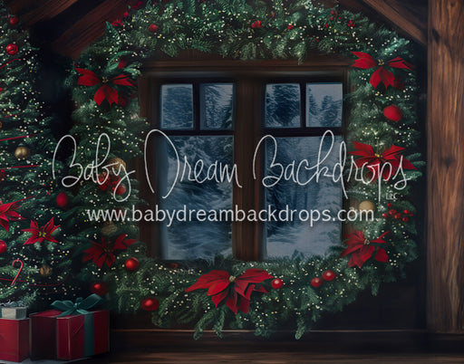 Santa's Christmas Cabin (Night) Side Wall (MD)