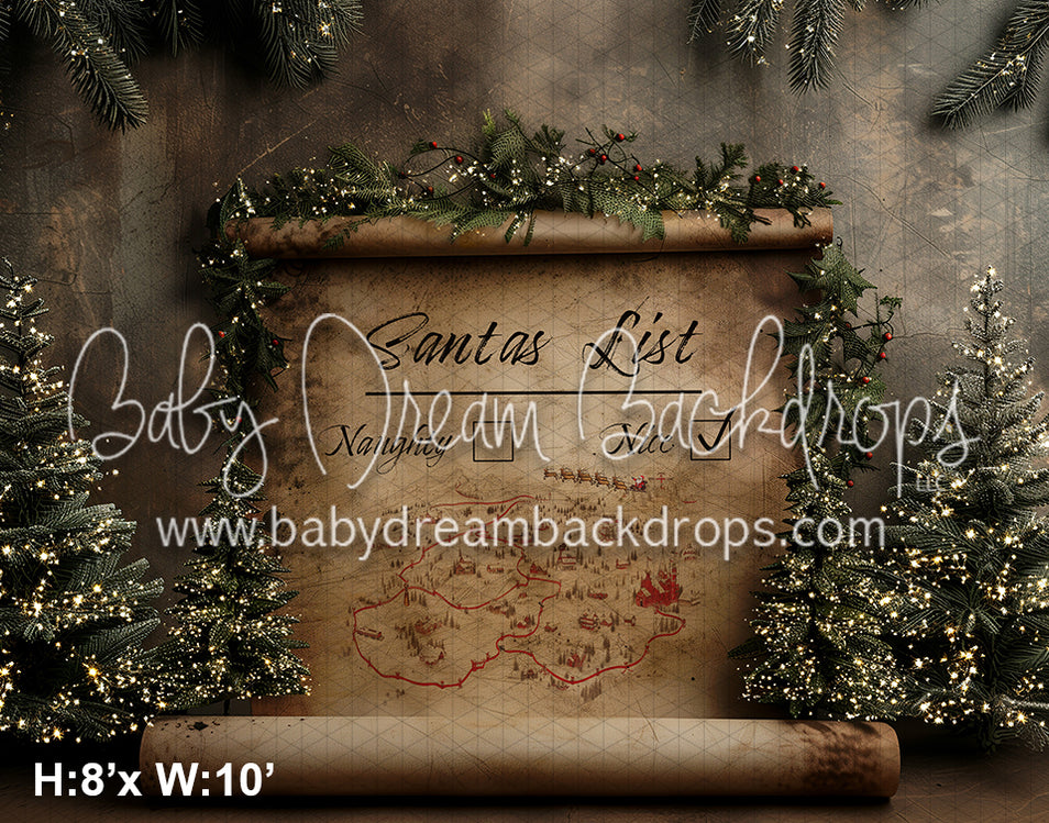 Santas List Series Nice Checklist (AZ) — Baby Dream Backdrops