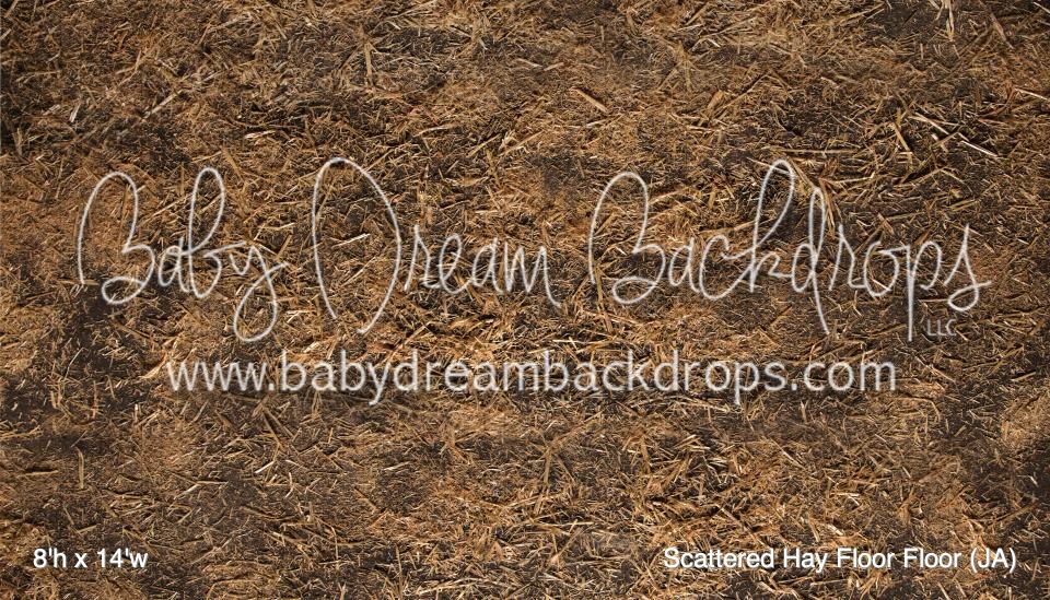 Scattered Hay Fabric Floor Fabric Floor (JA)