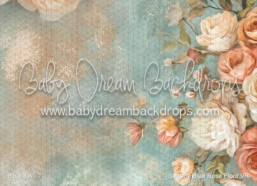Shabby Blue Rose Fabric Floor (VR)